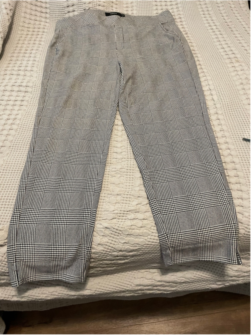 Torrid Women's Plaid Trousers Size 2x Black and White